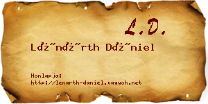 Lénárth Dániel névjegykártya